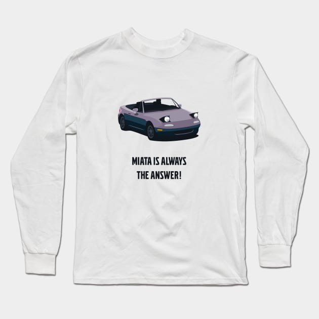 Mazda Miata Long Sleeve T-Shirt by TheArchitectsGarage